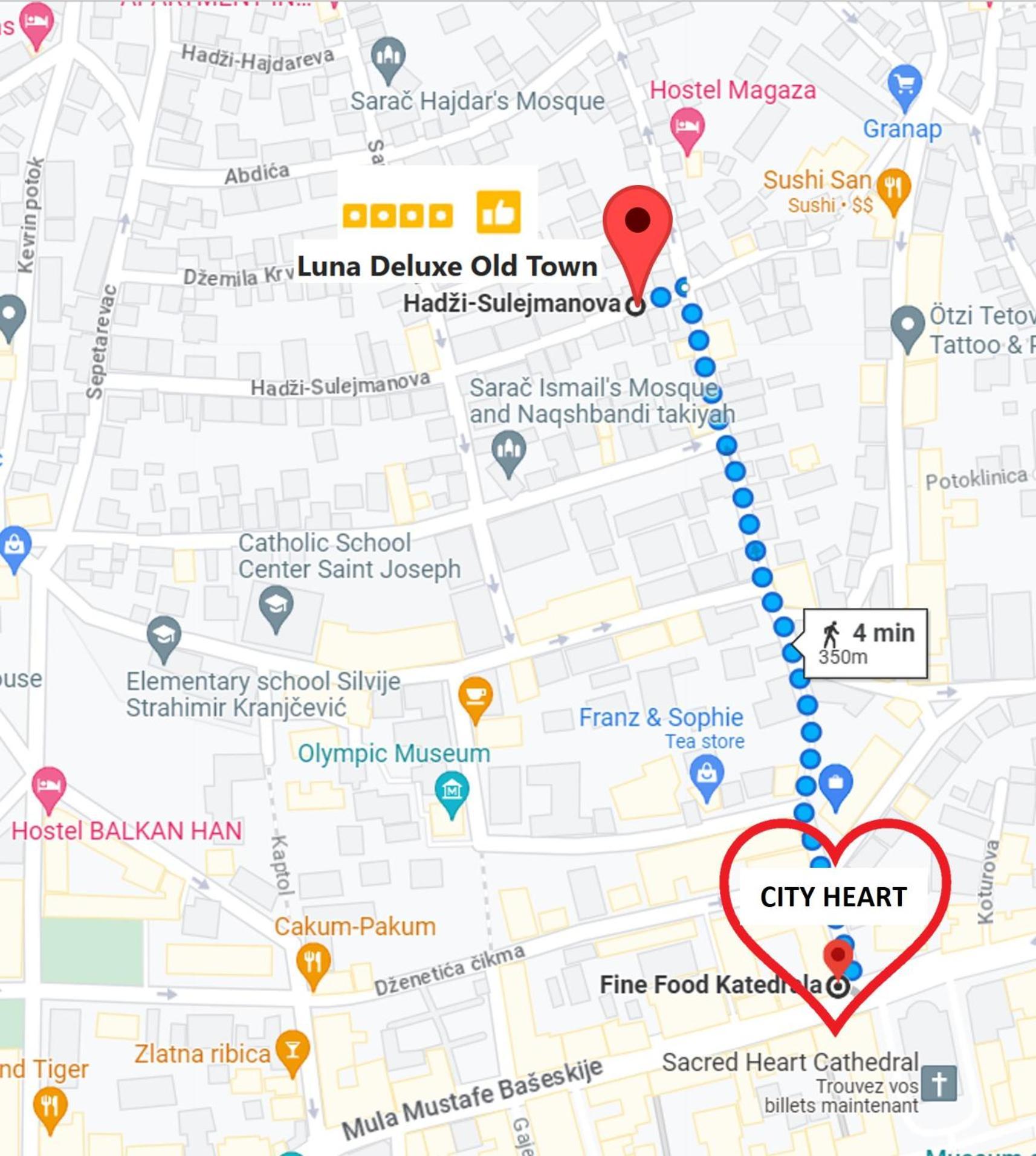 Luna Deluxe City Center & Free Parking Сараево Екстериор снимка